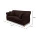 Sofá 3 Lugares Abruzzo Suede Café 200 cm
