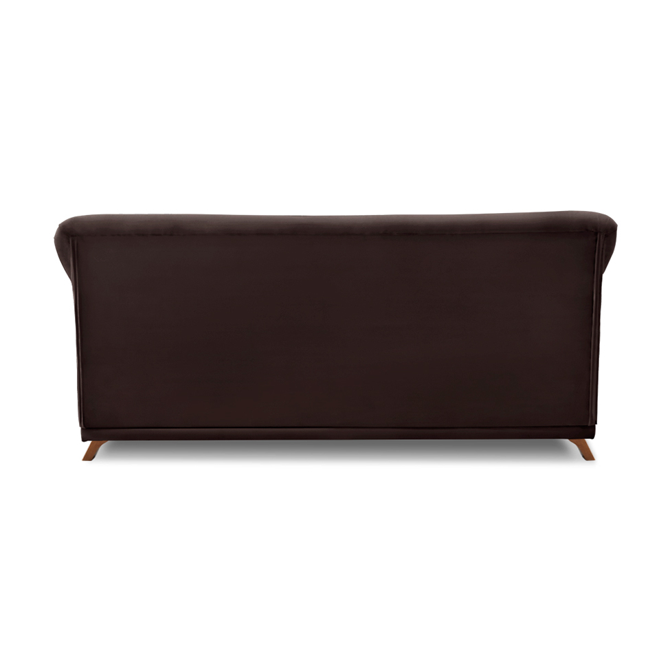 Sofá 3 Lugares Abruzzo Suede Café 220 cm