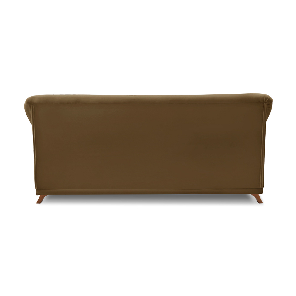 Sofá 3 Lugares Abruzzo Suede Caramelo 220 cm