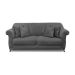Sofá 3 Lugares Abruzzo Suede Cinza 180 cm