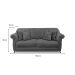 Sofá 3 Lugares Abruzzo Suede Cinza 180 cm