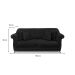 Sofá 3 Lugares Abruzzo Suede Preto 180 cm