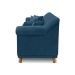 Sofá 3 Lugares Abruzzo Veludo Azul Marinho 180 cm