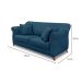 Sofá 3 Lugares Abruzzo Veludo Azul Marinho 180 cm