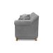 Sofá 3 Lugares Abruzzo Veludo Cinza 180 cm