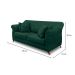 Sofá 3 Lugares Abruzzo Veludo Verde 180 cm