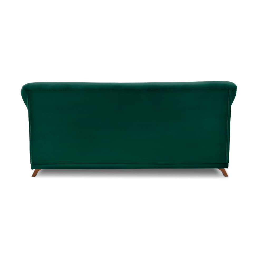 Sofá 3 Lugares Abruzzo Veludo Verde 180 cm