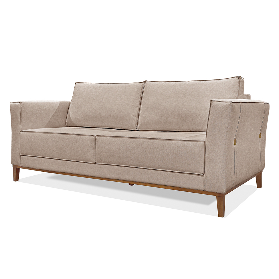 Sofá 3 Lugares Potenza Linho Areia 210 cm