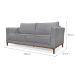 Sofá 3 Lugares Potenza Linho Cinza 230 cm