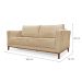 Sofá 3 Lugares Potenza Linho Dourado 190 cm