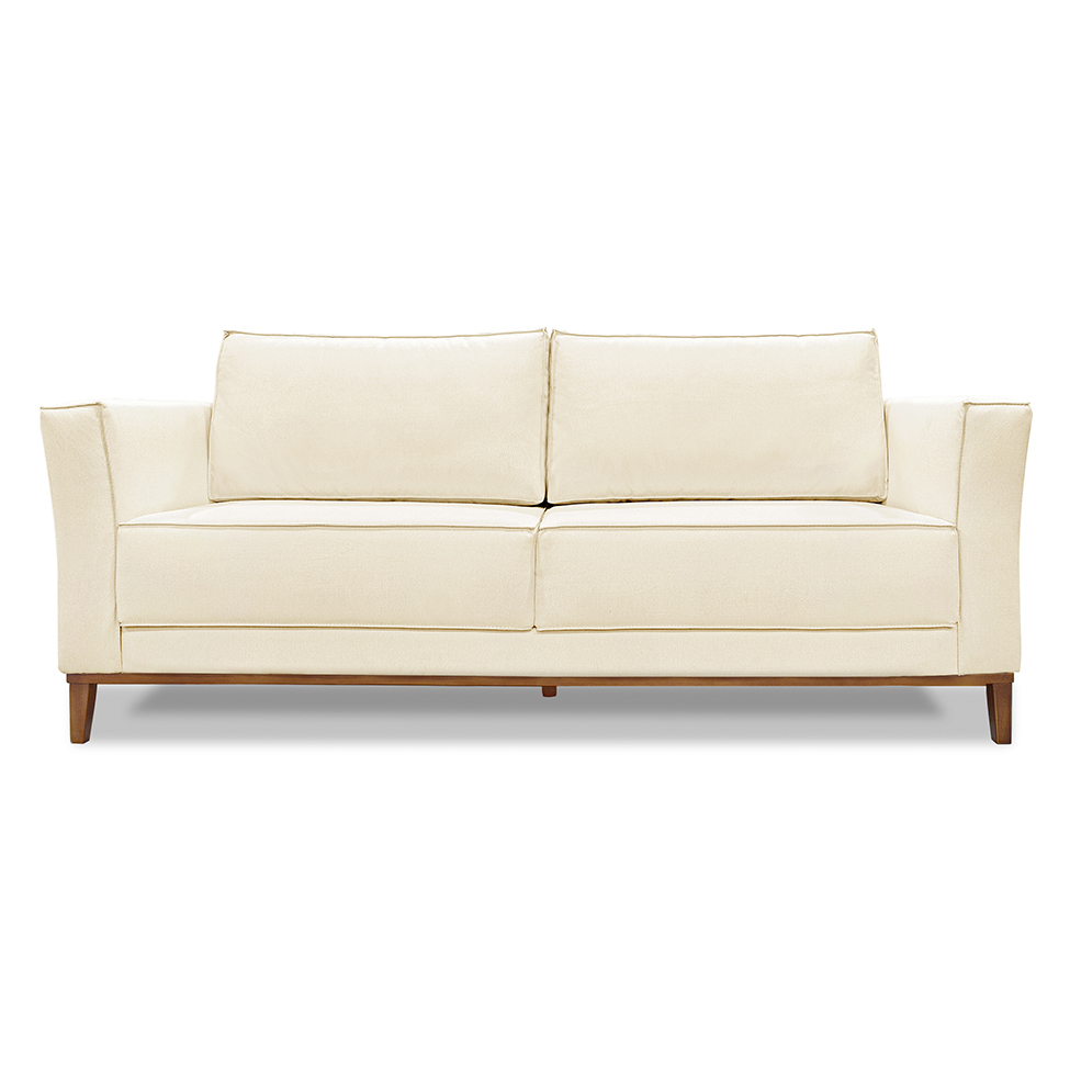 Sofá 3 Lugares Potenza Linho Pérola 190 cm