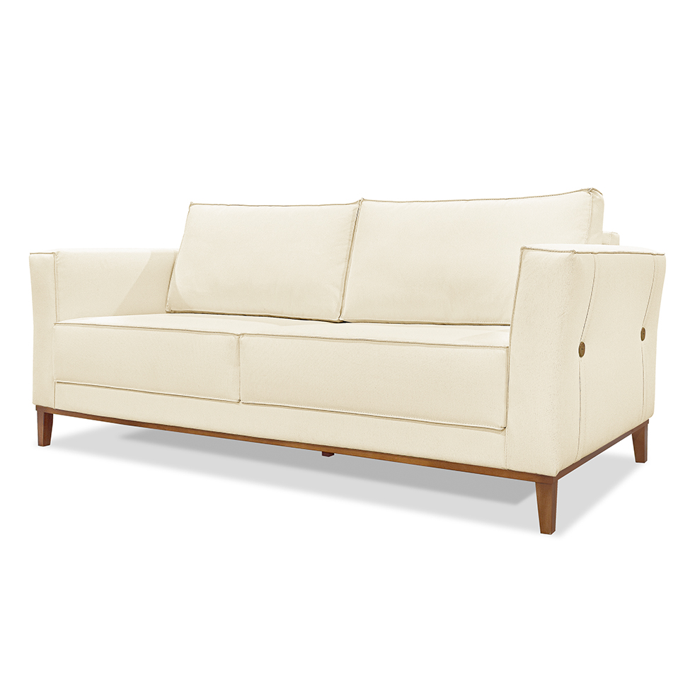 Sofá 3 Lugares Potenza Linho Pérola 230 cm