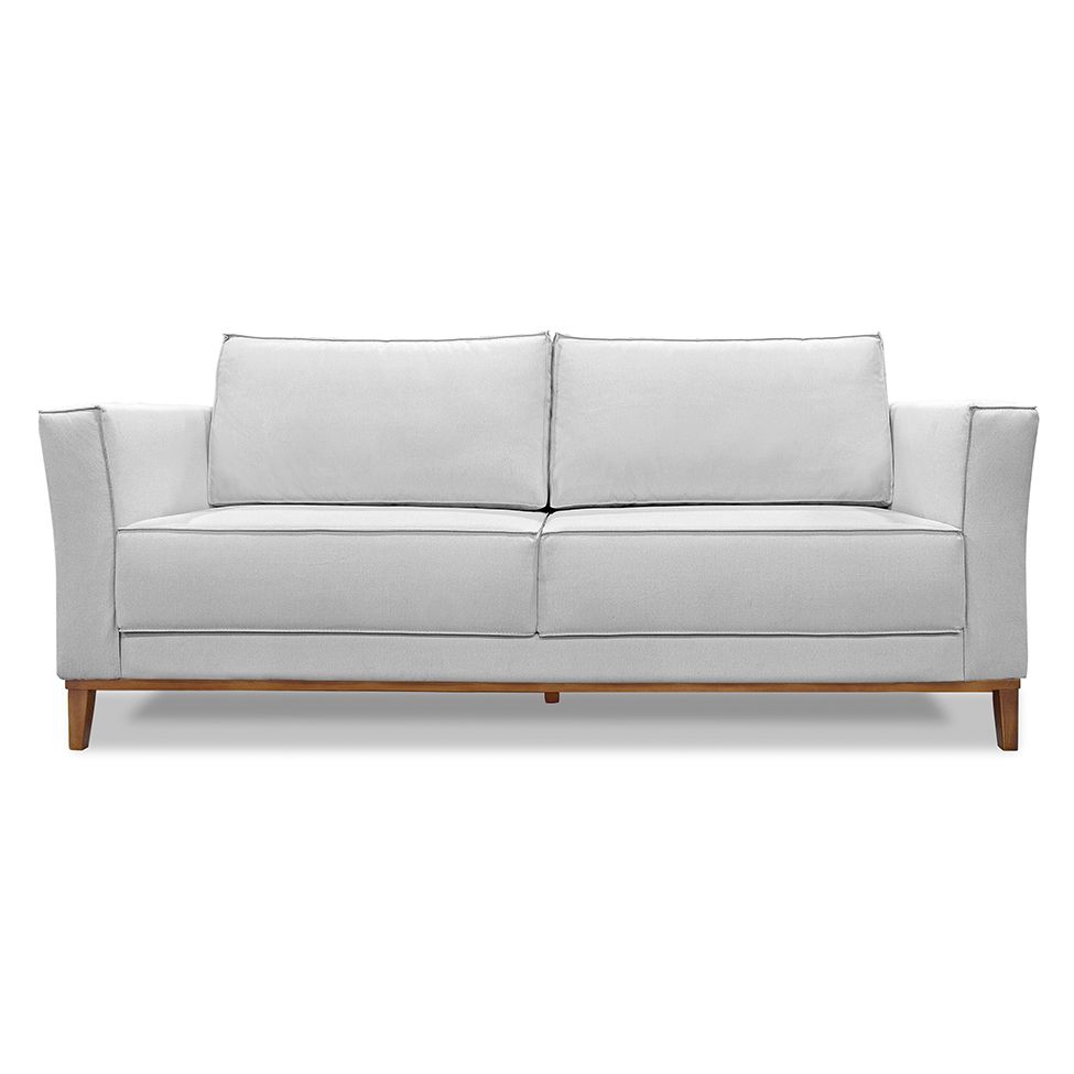Sofá 3 Lugares Potenza Linho Rústico Grigio 190 cm
