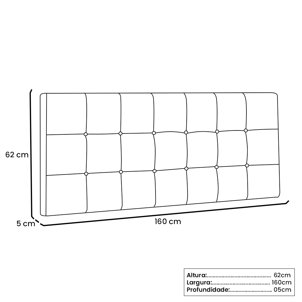 Painel Verona Cama Box Queen 160cm Suede - SSX Multicoisas