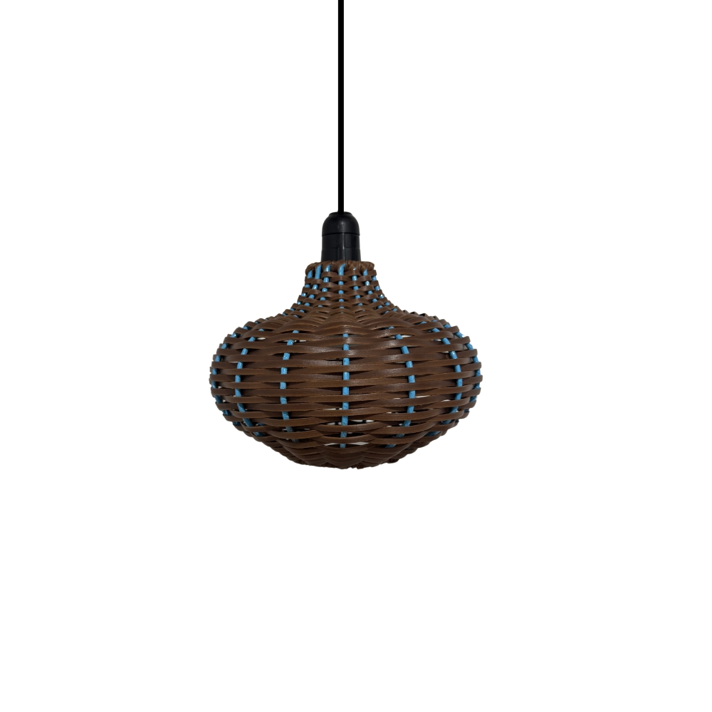 Luminária Pendente de Teto Trançado Artesanal Marrom - Pott