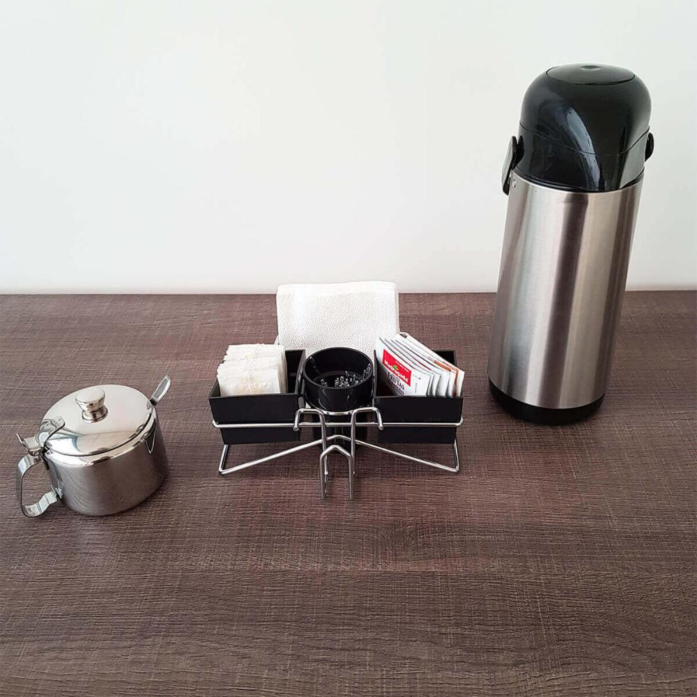 Kit 3 Porta Sachês de Mesa Açúcar Guardanapo Adoçante Mexedo