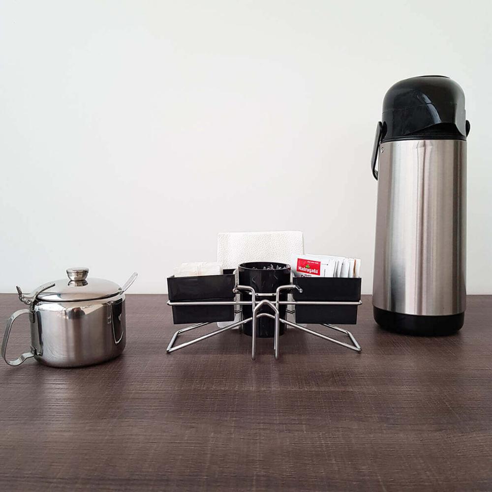Kit 3 Porta Sachês de Mesa Açúcar Guardanapo Adoçante Mexedo
