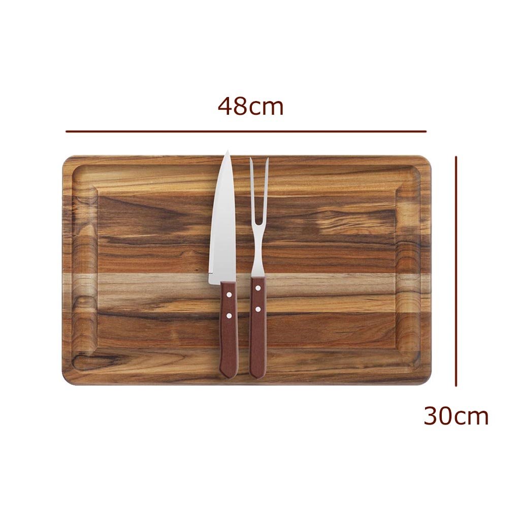 Kit Churrasco Tábua de Carne com Garfo e Faca - Stolf