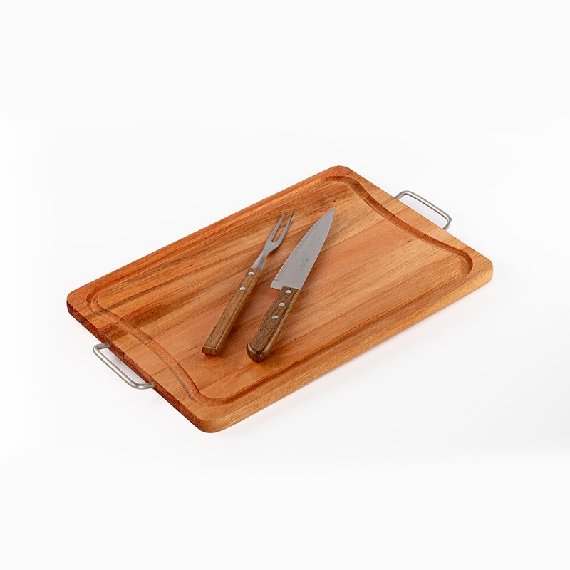 Kit Churrasco com Tábua Garfo e Faca - Stolf 44x30