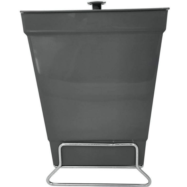 Lixeira/Caixote do lixo Banheiro RV. Porta do armário WC Lata de lixo  dobrável com tampa dobrável lixo lixo lata de parede lata de lixo branco  Gray 2.3 galão Lixeira interior/Lixo de cozinha (