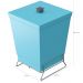 Lixeira para Banheiro Plástica com Suporte Cromado e Anel Interno 6,5L com Tampa Stolf Azul