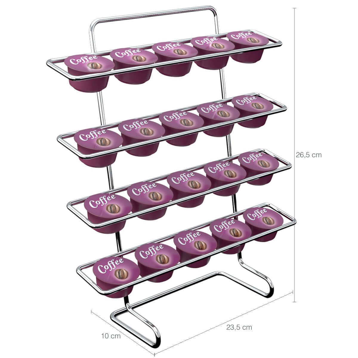 Porta Cápsulas Suporte para Cápsulas de Café Organizador Três Corações