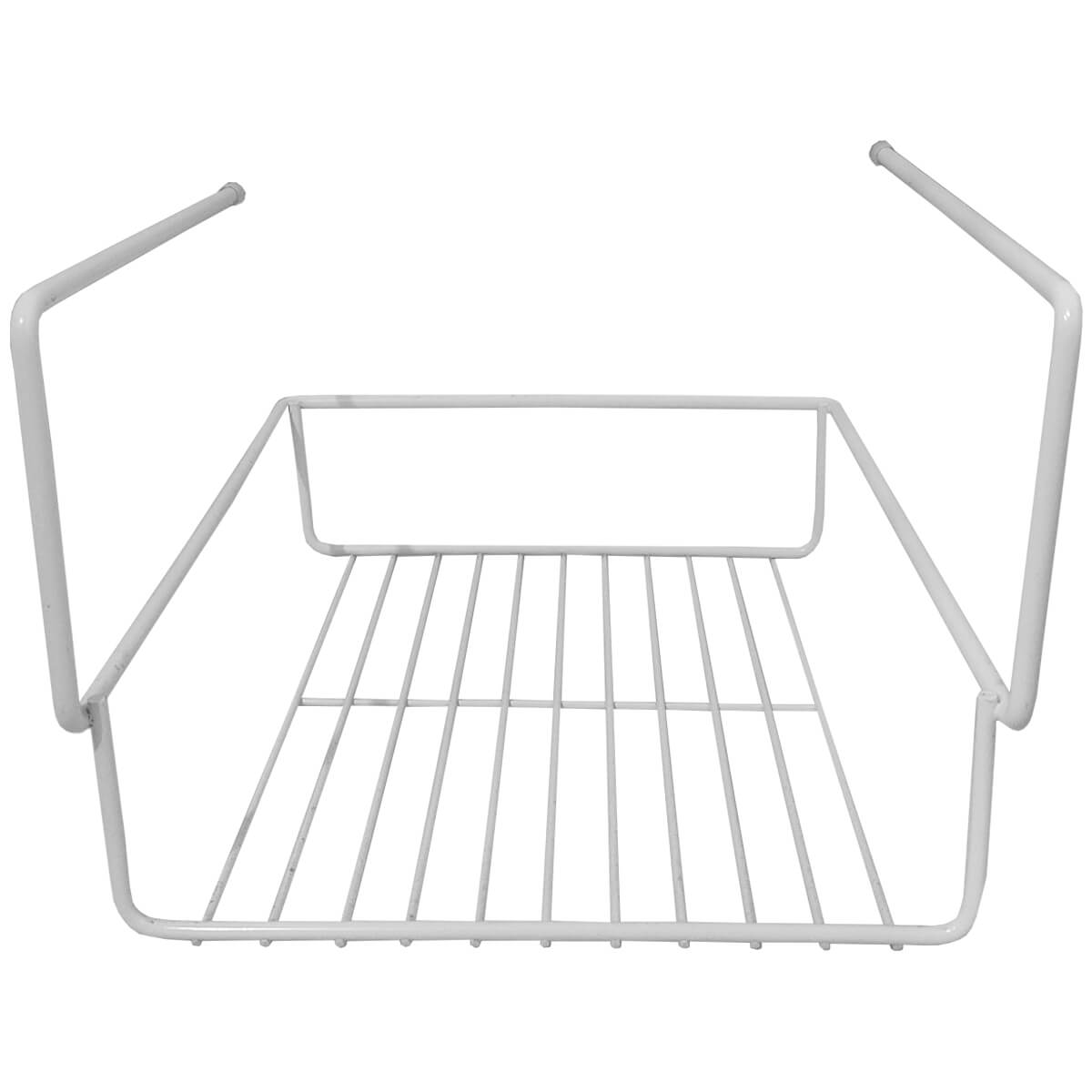 Prateleira De Encaixe 24cm Organizador Cesto Pequeno Aramado Branco
