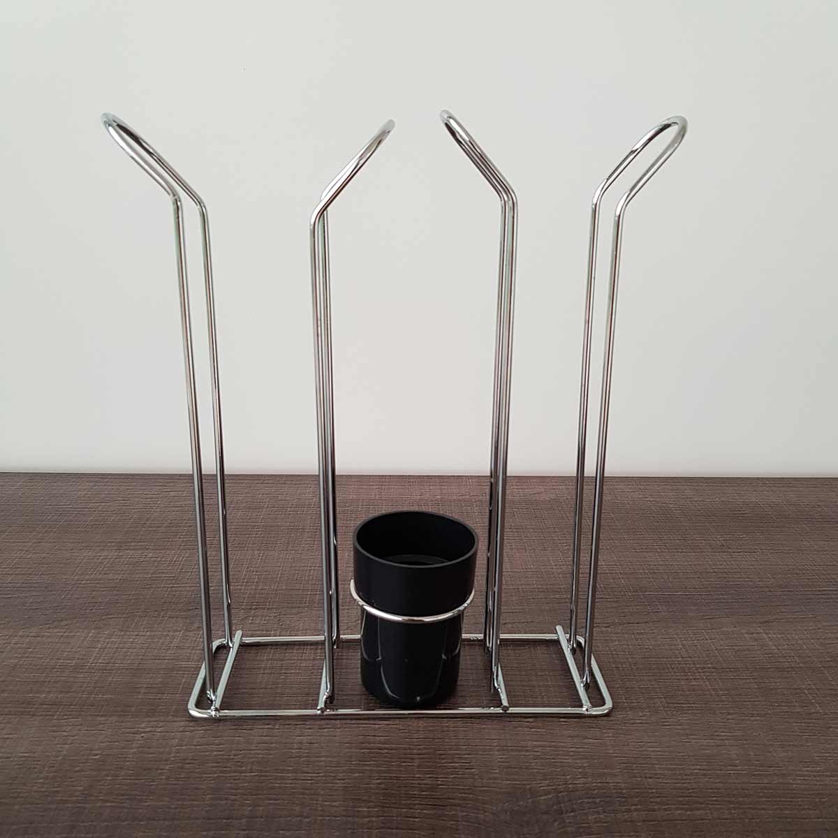 Suporte Copo Descartável 50 80ml e 180 200ml Porta Copos Colheres Cafe Organizador Preto