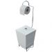 Suporte Para Papel Higiênico Com Lixeira De Chão Banheiro Branco