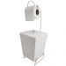 Suporte Para Papel Higiênico Com Lixeira De Chão Banheiro Branco
