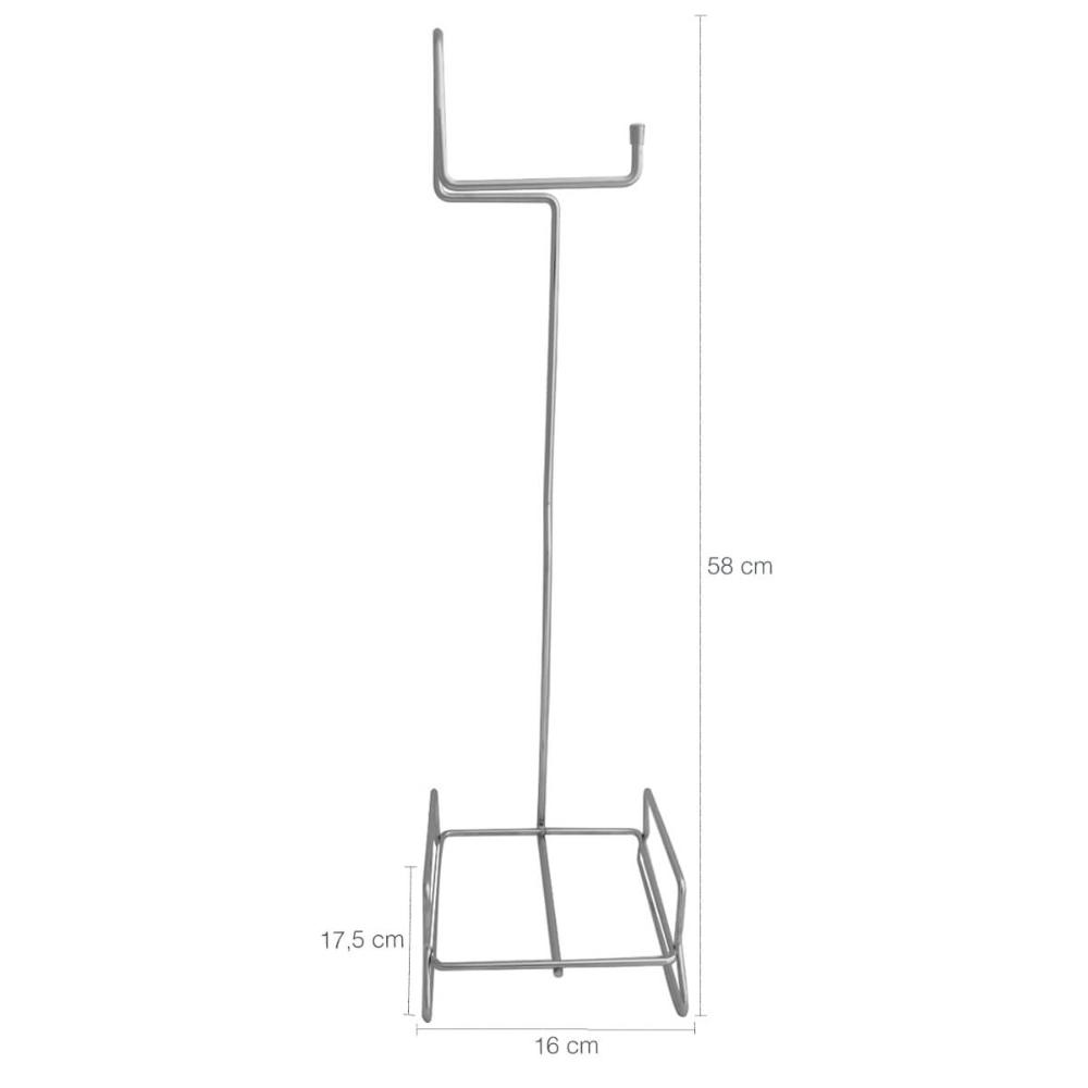Suporte Para Papel Higiênico Com Lixeira De Chão Banheiro Branco