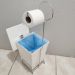 Suporte Para Papel Higiênico Com Lixeira De Chão Banheiro Branco