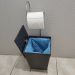 Suporte Para Papel Higiênico Com Lixeira De Chão Banheiro Cinza