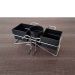 Suporte Porta Sachês Açúcar Mexedor Adoçante Chás Organizador para Mesa do Café Preto