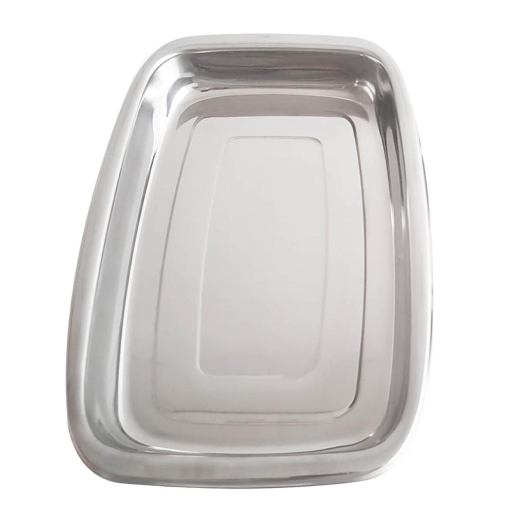 Tábua De Carne Com Bandeja Tábua Para Servir 44x30cm