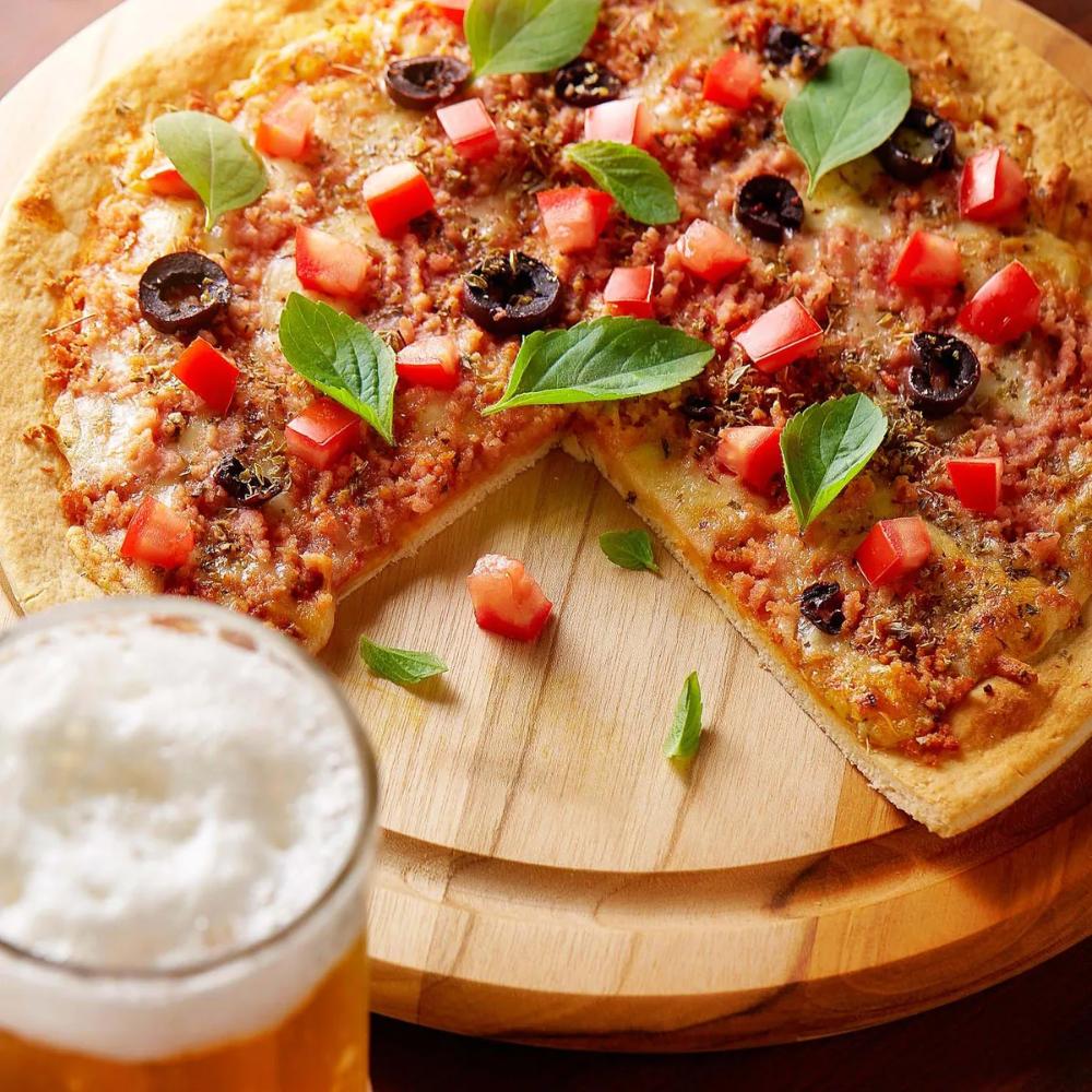 Tábua Redonda para Churrasco Petiscos e Pizza em Madeira Pinus 30cm Stolf