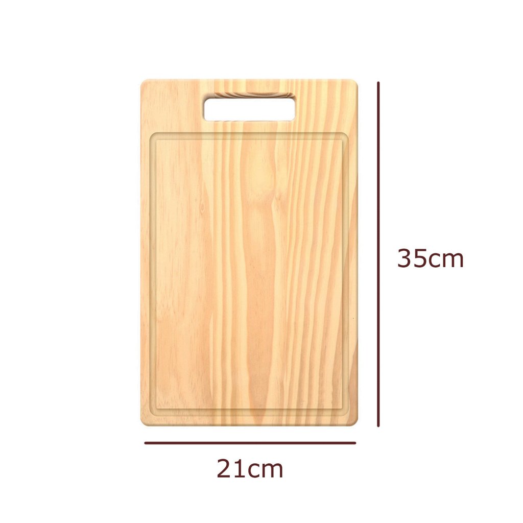 Tábua de Carne de Madeira Pinus com Pegador- Stolf 35x21