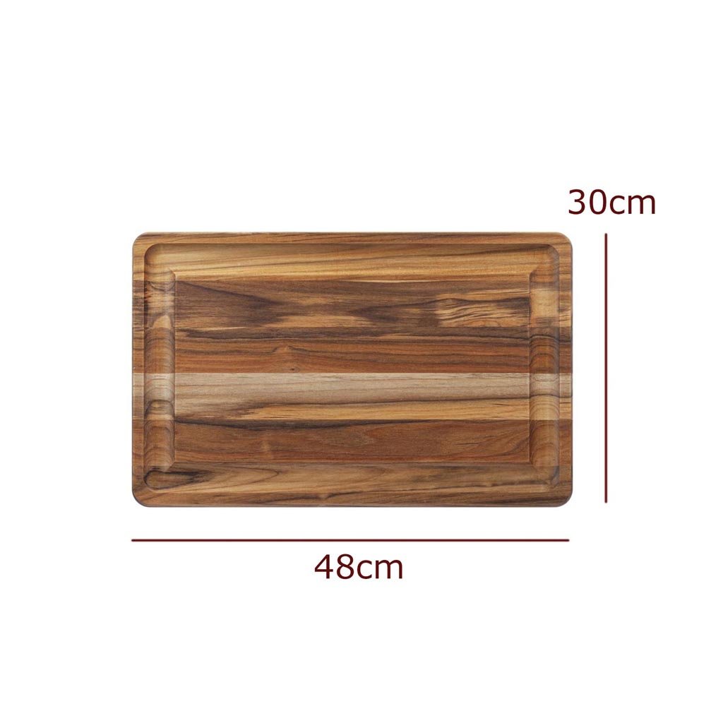 Tábua de Carne de Madeira para Churrasco com Canaleta - Stolf 48x30