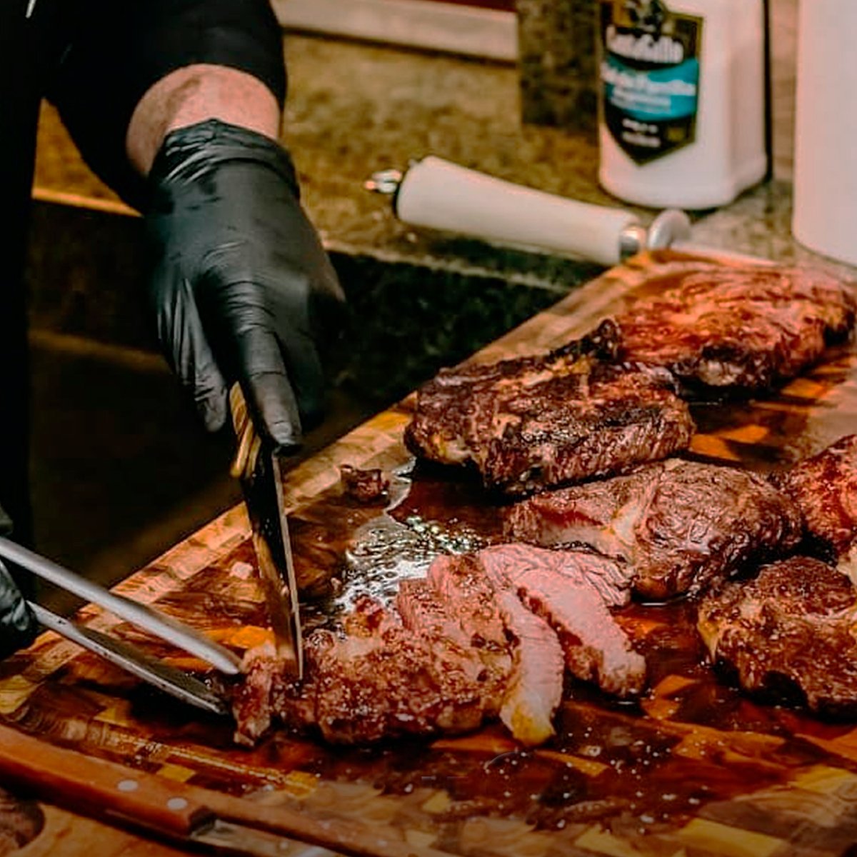 Tábua de Carne para Churrasco Madeira Invertida Teca - Stolf 58,5x38