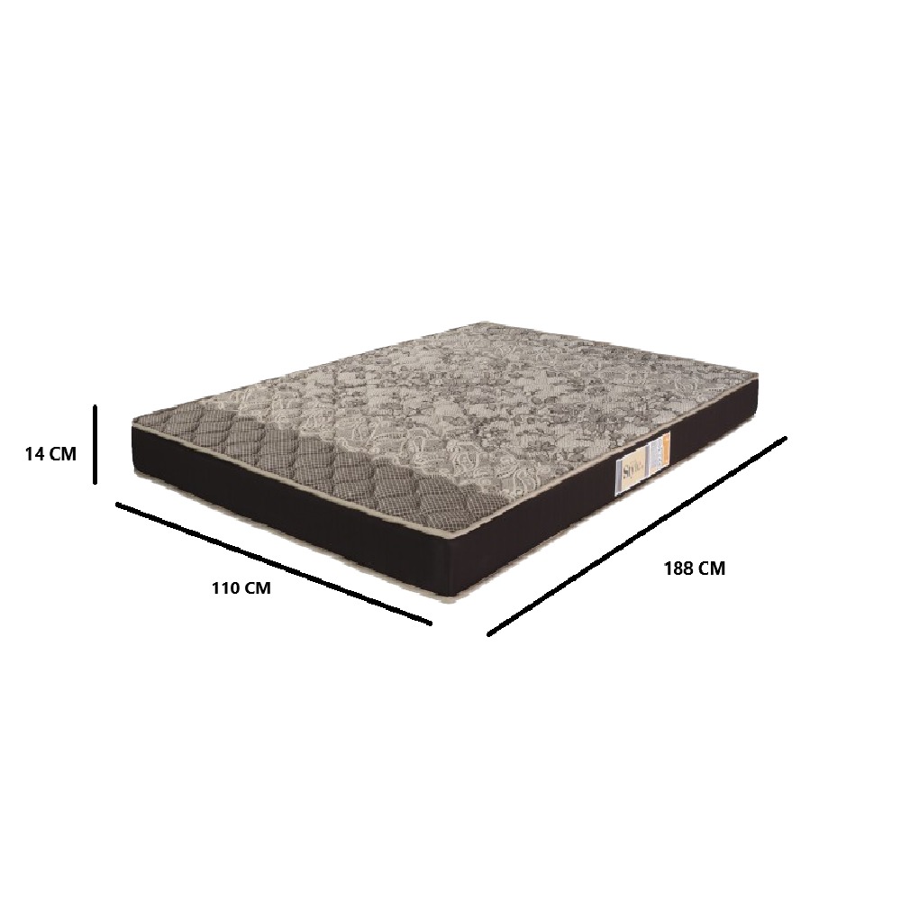 Colchão Viúva Inteiro Espuma D45 Medida Especial 110x188 Dupla Face Style	