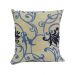 Capa de Almofada Decore Azul Floral 1 peça