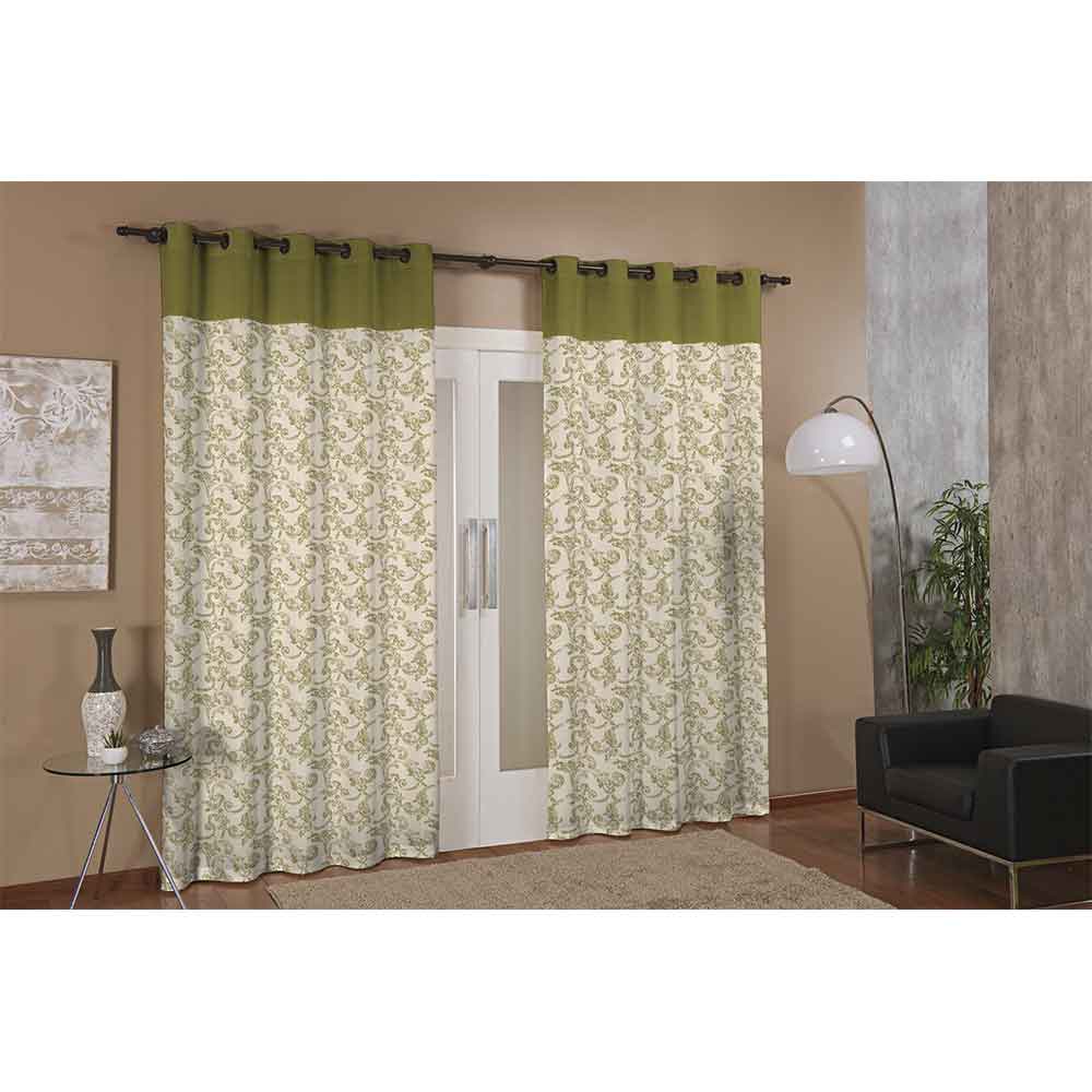 Cortina de Janela para varão Larissa Prime Mugo Novo 1 peça Textil Lar