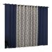 Cortina de Parede para varão Larissa Prime Azul Novo 1 peça Textil Lar