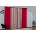 Cortina de Parede para varão Larissa Prime Vermelho Novo 1 peça Textil Lar