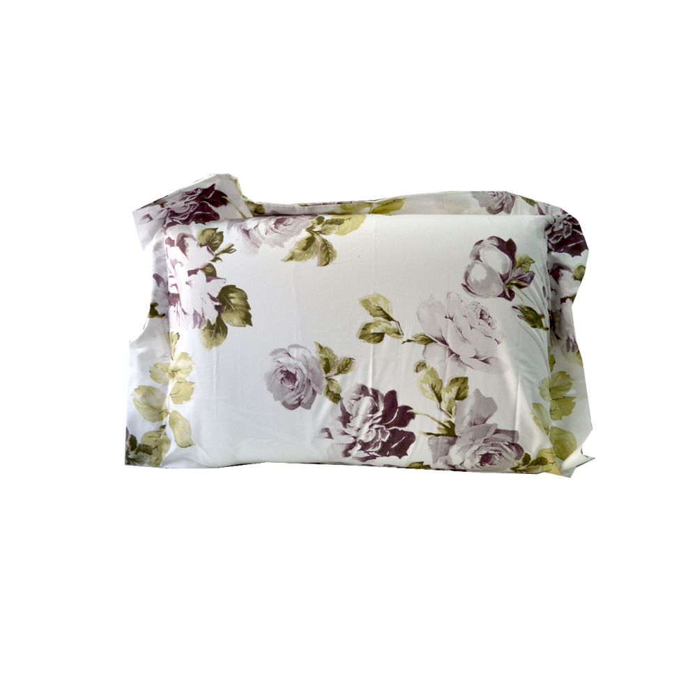 Fronha Avulsa com aba 200 fios Top Confort Verde Floral 1 peça Textil Lar