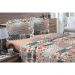 Jogo de Cama Casal 180 fios Romantique Patchwork Salmão 4 peças Textil Lar