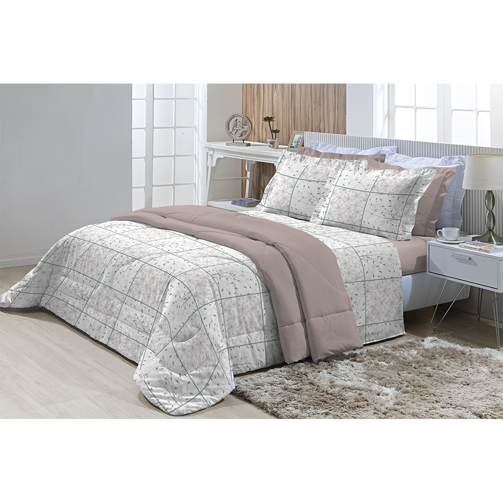 Jogo de Cama King 200 fios Top Confort Limoges 4 peças