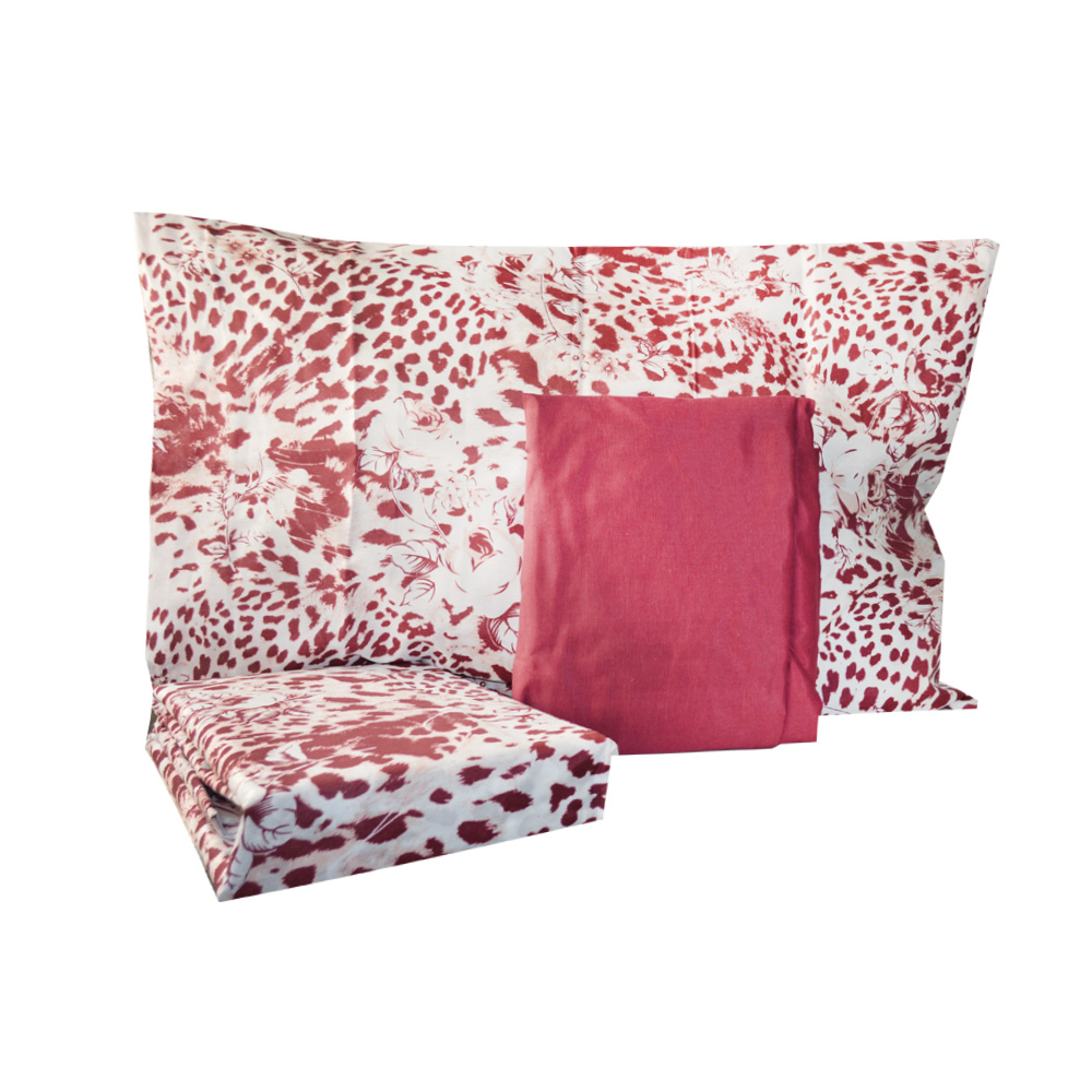 Jogo de Cama Queen 150 fios Primore Animal Print 4 peças