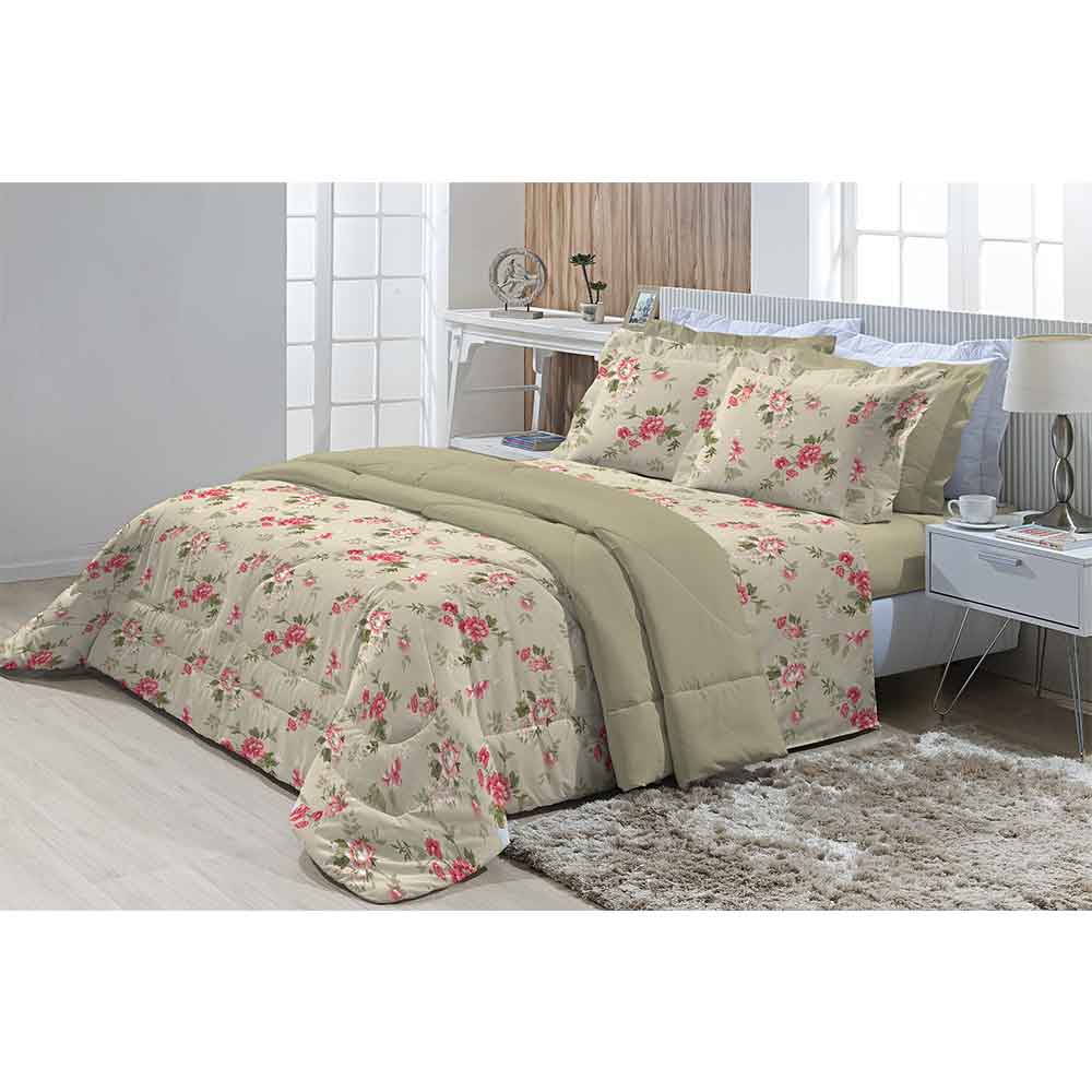 Jogo de Cama Queen 180 fios Innovare Kensington 4 peças Textil Lar