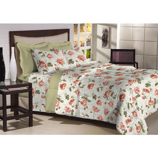 Jogo de Cama Queen 180 fios Innovare Verde 4 peças